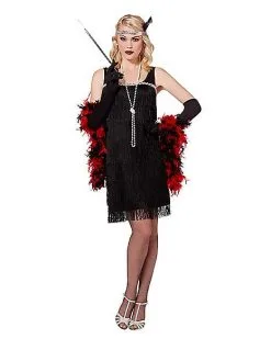 Spirit Halloween Adult Black Flapper Costume