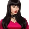 Spirit Halloween Long Black Wig With Bangs -SPIRIT HALLOWEEN Sales 00531681 a