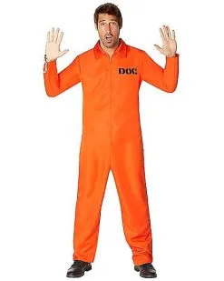 Spirit Halloween Adult Department Of Corrections Prisoner One Piece Costume
