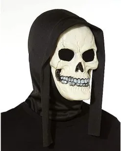 Spirit Halloween Glow In The Dark Skull Full Mask -SPIRIT HALLOWEEN Sales 01035021 c