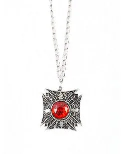 Spirit Halloween Classic Red Stone Necklace