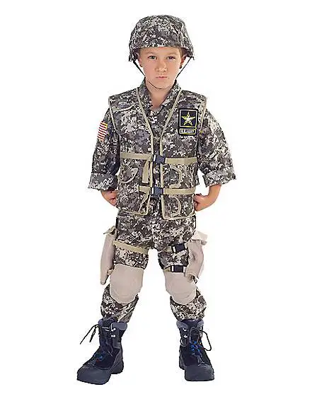 Spirit Halloween Kids Geared US Army Costume 3 Spirit Halloween Kids Geared US Army Costume