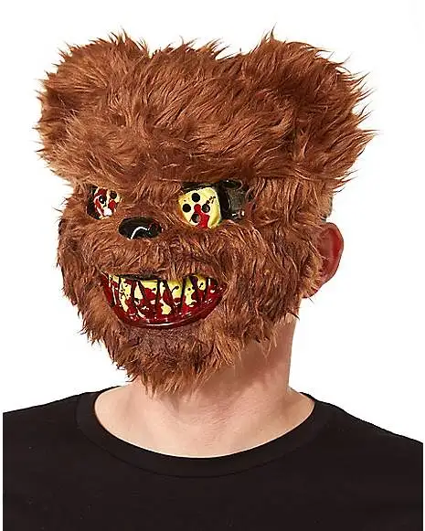 Spirit Halloween Brown Scary Teddy Bear Half Mask 4 Spirit Halloween Brown Scary Teddy Bear Half Mask - Image 2