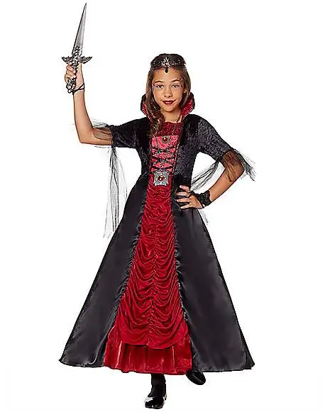 Spirit Halloween Kids Royal Vampiress Dress Costume 3 Spirit Halloween Kids Royal Vampiress Dress Costume