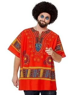 Spirit Halloween Adult Hippie Shirt Costume 11 Spirit Halloween Adult Hippie Shirt Costume -SPIRIT HALLOWEEN Sales 01252329 f