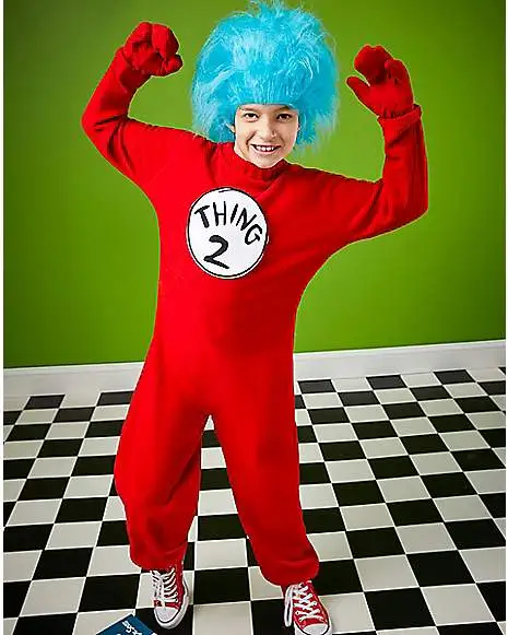 Spirit Halloween Kids Thing 1 And Thing 2 One Piece Costume - Dr. Seuss 3 Spirit Halloween Kids Thing 1 And Thing 2 One Piece Costume - Dr. Seuss