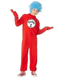 Spirit Halloween Kids Thing 1 And Thing 2 One Piece Costume - Dr. Seuss 7 Spirit Halloween Kids Thing 1 And Thing 2 One Piece Costume - Dr. Seuss -SPIRIT HALLOWEEN Sales 01254069 b