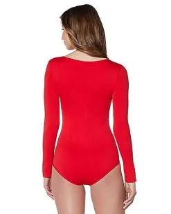 Spirit Halloween Long Sleeve Red Bodysuit -SPIRIT HALLOWEEN Sales 01263813 b