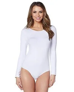 Spirit Halloween Long Sleeve White Bodysuit -SPIRIT HALLOWEEN Sales 01263854 a