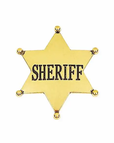 Spirit Halloween Western Sheriff Gold Badge 3 Spirit Halloween Western Sheriff Gold Badge