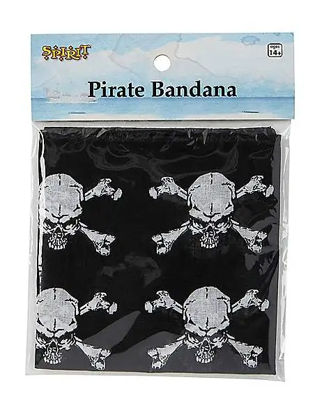Spirit Halloween Skull Pirate Bandana 4 Spirit Halloween Skull Pirate Bandana - Image 2