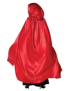 Spirit Halloween Red Satin Hooded Womens Cape -SPIRIT HALLOWEEN Sales 01277581 b