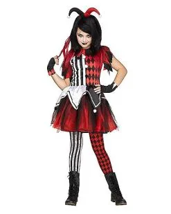 Spirit Halloween Kids Horror Harlequin Costume