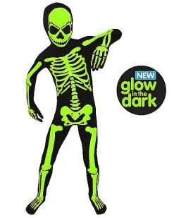 Spirit Halloween Kids Glow In The Dark Skeleton Morphsuit Costume