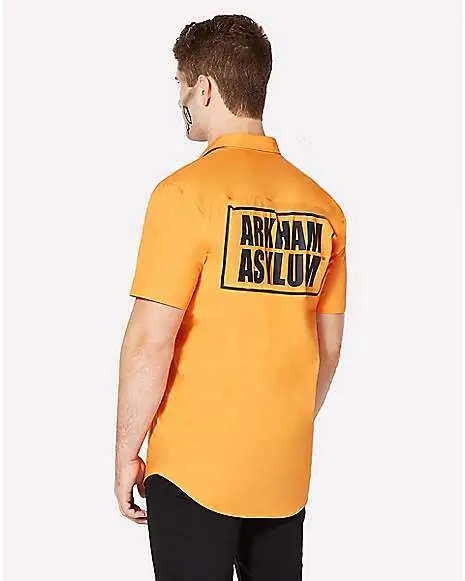 Spirit Halloween Arkham Inmate Work Shirt - Suicide Squad 4 Spirit Halloween Arkham Inmate Work Shirt - Suicide Squad - Image 2