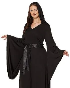 Spirit Halloween Adult Black Hooded Dress 9 Spirit Halloween Adult Black Hooded Dress -SPIRIT HALLOWEEN Sales 01346998 d