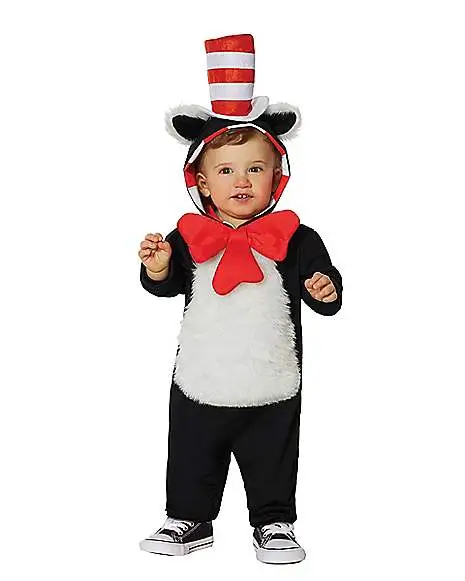 Spirit Halloween Baby Hooded Cat In The Hat One Piece Costume - Dr. Seuss 3 Spirit Halloween Baby Hooded Cat In The Hat One Piece Costume - Dr. Seuss