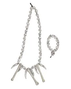 Spirit Halloween Skull Bone Jewelry Set