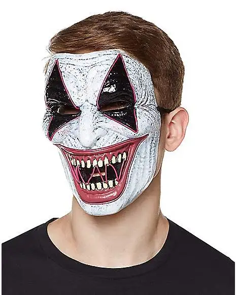 Spirit Halloween Laughing EL Wire Riot Clown Half Mask 4 Spirit Halloween Laughing EL Wire Riot Clown Half Mask - Image 2