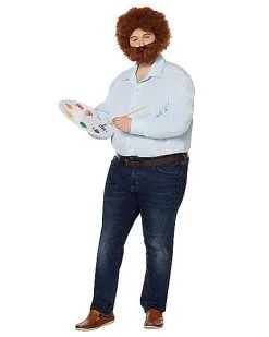 Spirit Halloween Adult Bob Ross Costume - Firefly -SPIRIT HALLOWEEN Sales 01369651 c