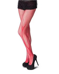Spirit Halloween Red Devil Flame Fishnet Stockings