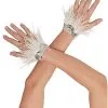 Spirit Halloween White Faux Feather Angel Gloves