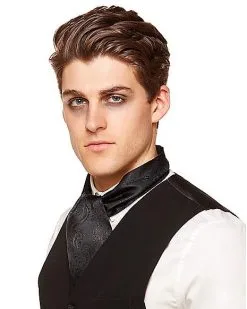 Spirit Halloween Satin Black Ascot