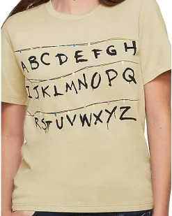 Spirit Halloween Adult Alphabet Wall T Shirt - Stranger Things 9 Spirit Halloween Adult Alphabet Wall T Shirt - Stranger Things -SPIRIT HALLOWEEN Sales 01381979 c