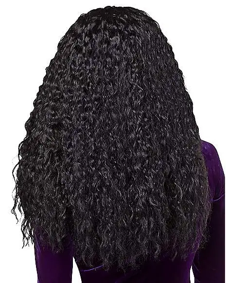 Spirit Halloween Black Crimped Wig With Bangs 4 Spirit Halloween Black Crimped Wig With Bangs - Image 2