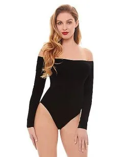 Spirit Halloween Off The Shoulder Black Bodysuit -SPIRIT HALLOWEEN Sales 01392307 a
