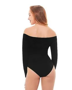 Spirit Halloween Off The Shoulder Black Bodysuit -SPIRIT HALLOWEEN Sales 01392307 b