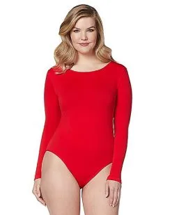 Spirit Halloween Long Sleeve Red Bodysuit -SPIRIT HALLOWEEN Sales 01394188 a