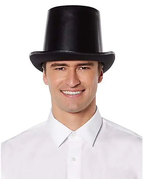 Spirit Halloween Vampire Faux Leather Top Hat 4 Spirit Halloween Vampire Faux Leather Top Hat - Image 2