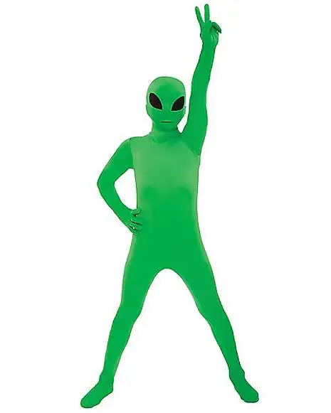 Spirit Halloween Kids Green Alien Skin Suit Costume 3 Spirit Halloween Kids Green Alien Skin Suit Costume