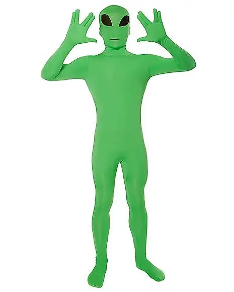 Spirit Halloween Kids Green Alien Skin Suit Costume 5 Spirit Halloween Kids Green Alien Skin Suit Costume - Image 3
