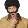 Spirit Halloween 70s Black Curly Wig With Mustache -SPIRIT HALLOWEEN Sales 01424126 a