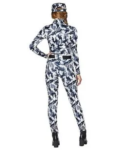 Spirit Halloween Adult Snow Camo Military Catsuit Costume 6 Spirit Halloween Adult Snow Camo Military Catsuit Costume -SPIRIT HALLOWEEN Sales 01425115 b