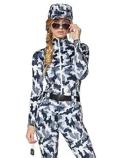 Spirit Halloween Adult Snow Camo Military Catsuit Costume 7 Spirit Halloween Adult Snow Camo Military Catsuit Costume -SPIRIT HALLOWEEN Sales 01425115 c
