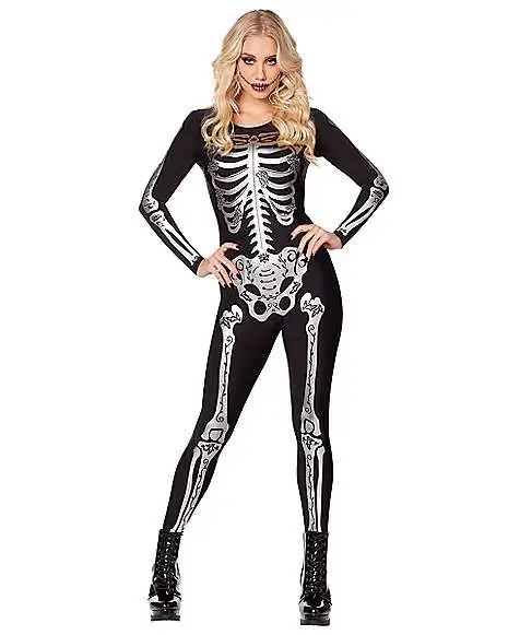 Spirit Halloween Adult Skeleton Catsuit 3 Spirit Halloween Adult Skeleton Catsuit