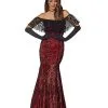 Spirit Halloween Adult La Catrina Day Of The Dead Trumpet Dress Costume -SPIRIT HALLOWEEN Sales 01428358 a