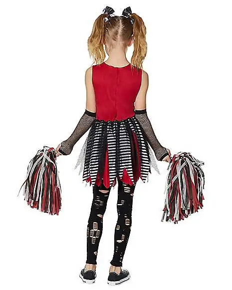 Spirit Halloween Kids Zombie Cheerleader Costume 4 Spirit Halloween Kids Zombie Cheerleader Costume - Image 2