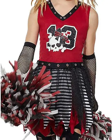 Spirit Halloween Kids Zombie Cheerleader Costume 5 Spirit Halloween Kids Zombie Cheerleader Costume - Image 3