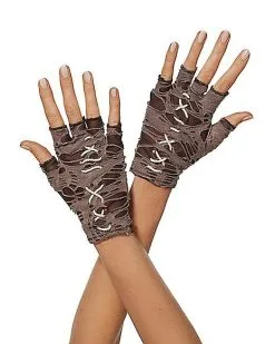 Spirit Halloween Tattered Witch Doctor Gloves