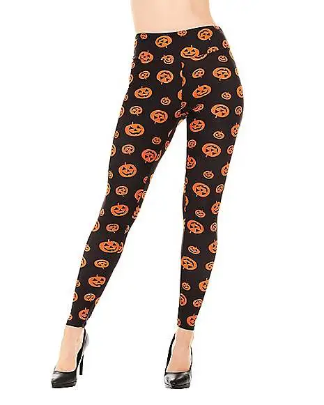 Spirit Halloween Pumpkin Leggings 6 Spirit Halloween Pumpkin Leggings - Image 4