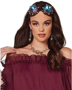 Spirit Halloween Adult Burgundy Ruffle Top -SPIRIT HALLOWEEN Sales 01434620 c