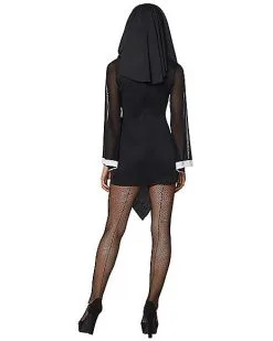 Spirit Halloween Adult Twisted Sister Sexy Nun Costume -SPIRIT HALLOWEEN Sales 01434745 d