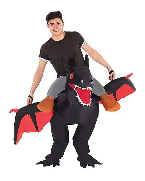 Spirit Halloween Adult Piggyback Dragon Inflatable Costume 3 Spirit Halloween Adult Piggyback Dragon Inflatable Costume