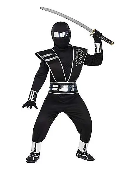 Spirit Halloween Kids Silver Mirror Ninja Costume 3 Spirit Halloween Kids Silver Mirror Ninja Costume