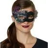 Spirit Halloween Oil Slick Peacock Eye Half Mask -SPIRIT HALLOWEEN Sales 01465509 a
