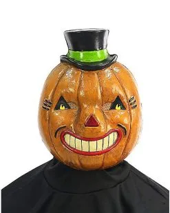 Spirit Halloween Vintage Pumpkin Half Mask